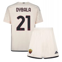 Dres AS Roma Paulo Dybala #21 Gostujuci za djecu 2023-24 Kratak Rukav (+ kratke hlače)